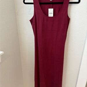 J. Crew Rich Burgundy Midi Dress